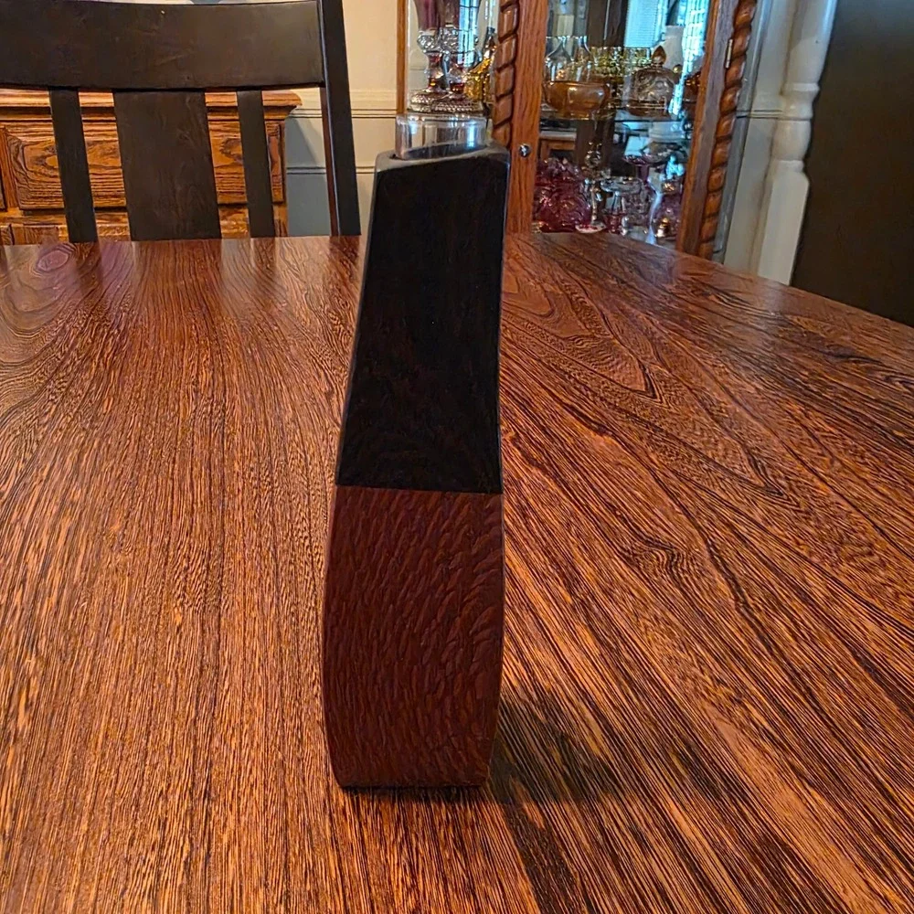 Artisan Crafted, Exotic Hardwood, Wenge & Lacewood, Bud Vase MCM, Minimalist